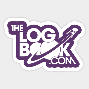 theLogBook.com New Logo in white - warp-capable Sticker